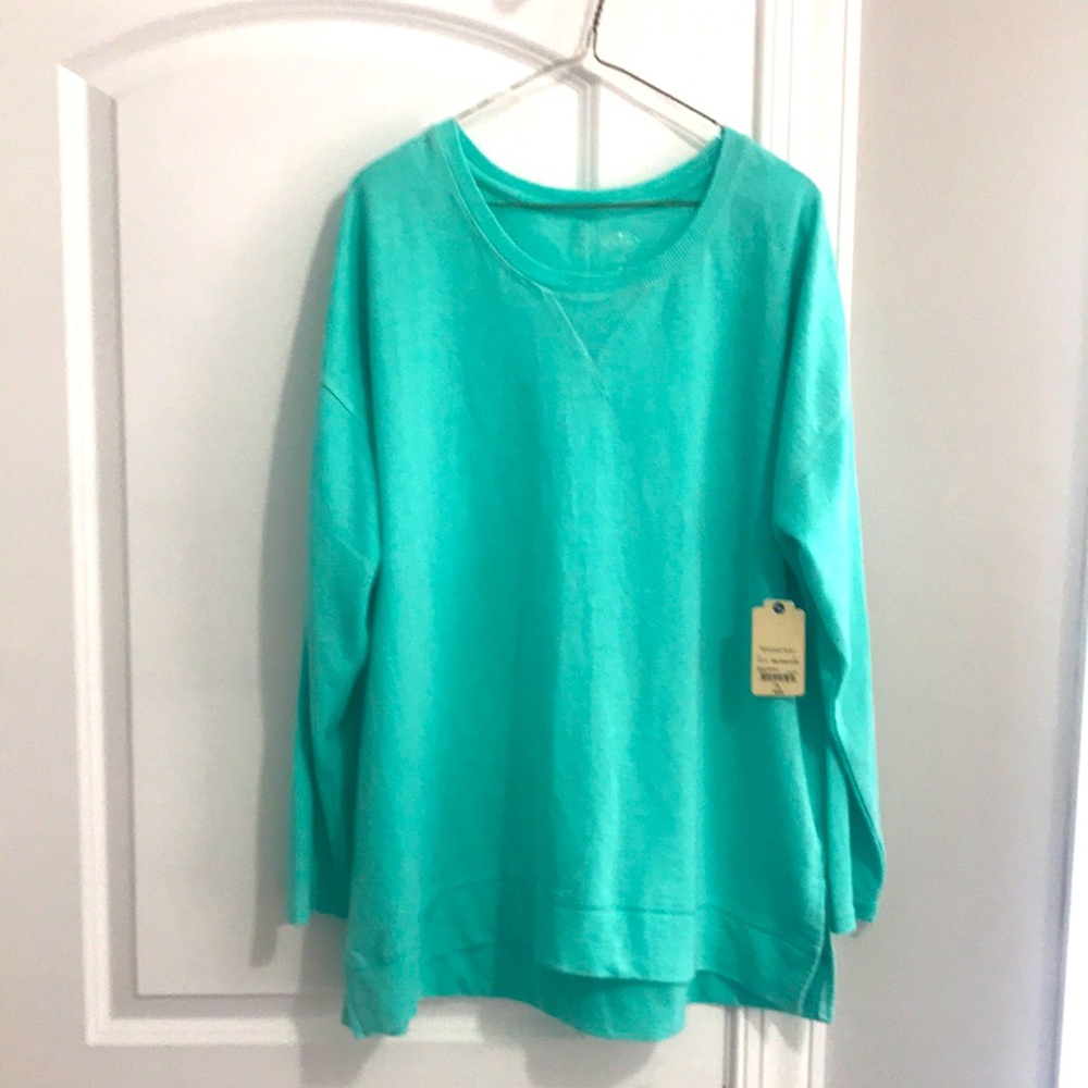 St John’s Bay size 1X turquoise lightweight long sleeve